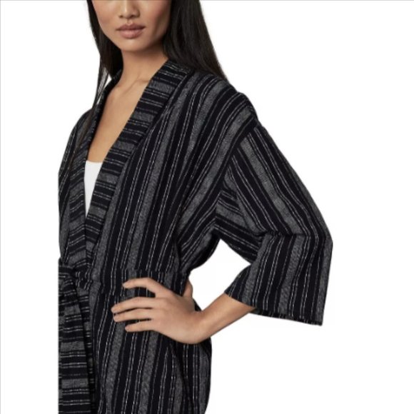 Brand New BCBGMaxAzria Light Stripe Wrap Jacket - Picture 2 of 9
